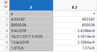 Parsed Numbers
