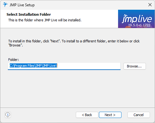 Specify Installation Folder