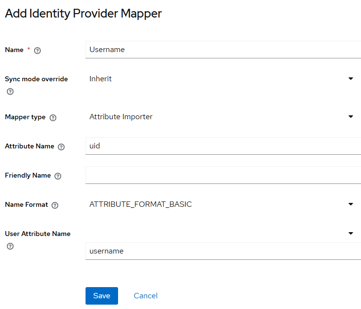Example of Adding a Username Attribute