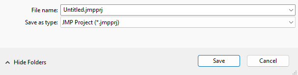 Save a Project File