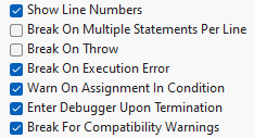 JSL Debugger Preferences