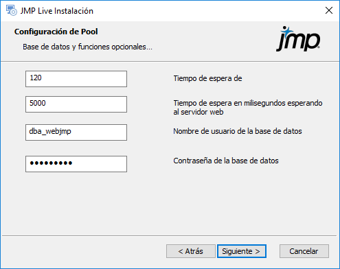 Configure JMP Settings