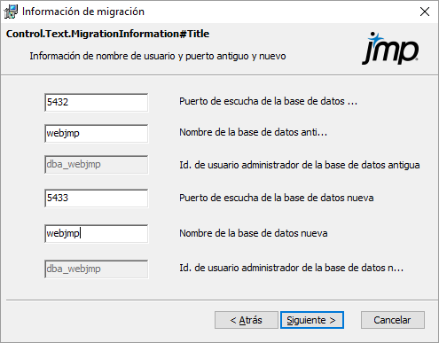Specify Database Parameters