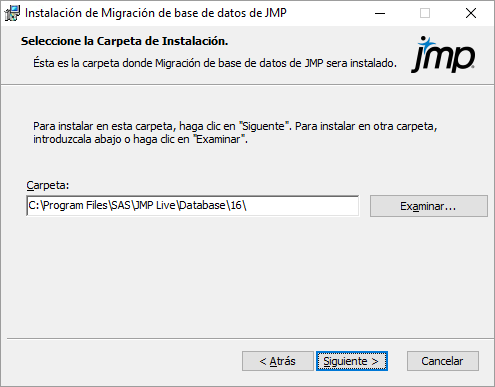 Specify Installation Folder
