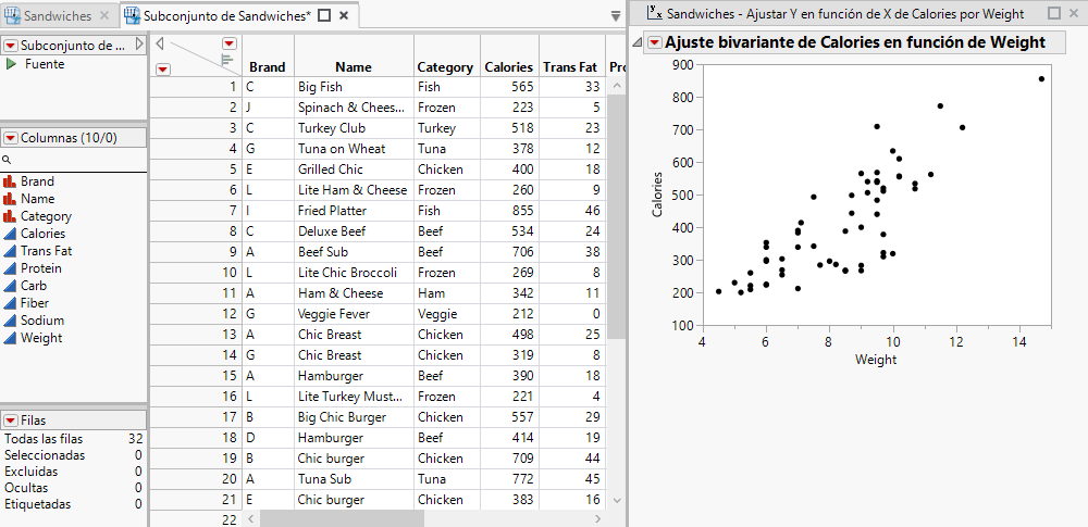 Project with Unsaved Subset Table