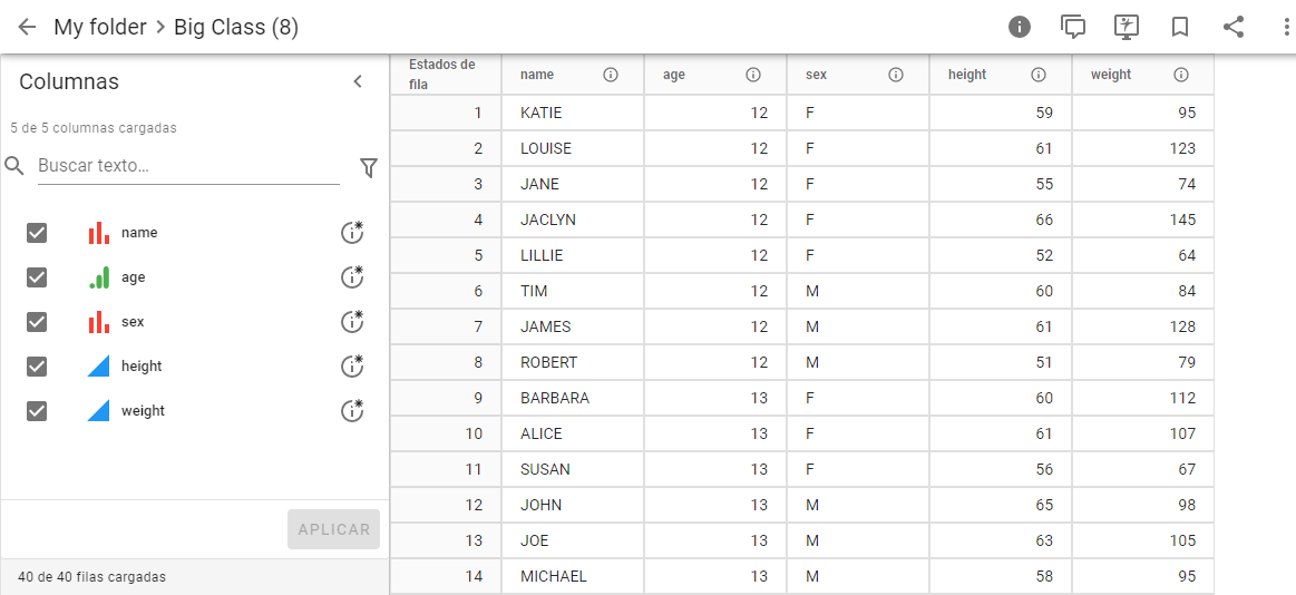 Example Data Table Example Data Table