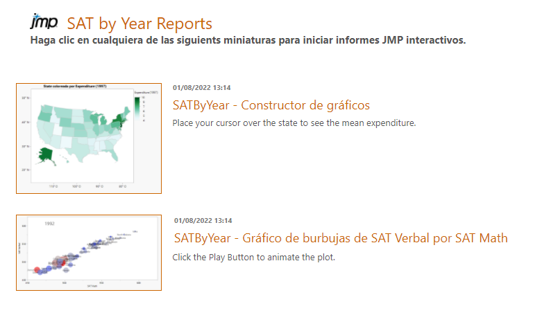 Index Page for Multiple Interactive HTML Reports
