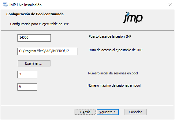 Configurar JMP