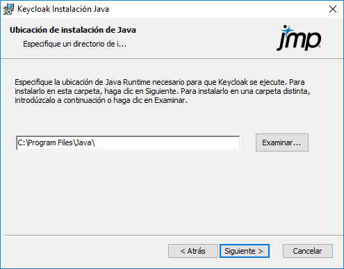 Specify the Java Install Location Specify the Java Install Location