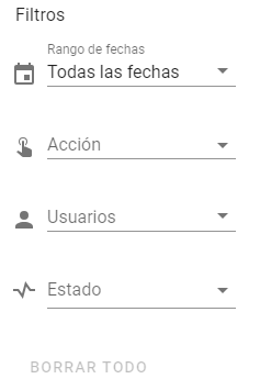 Filter Options in History