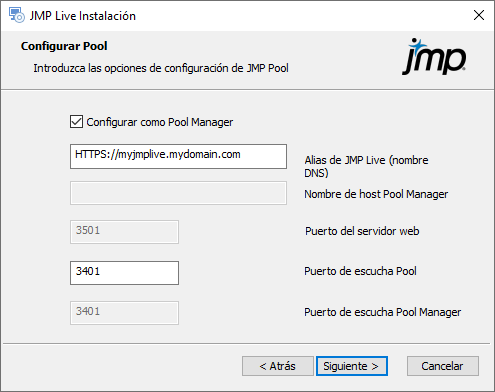 Configure the Pool Manager
