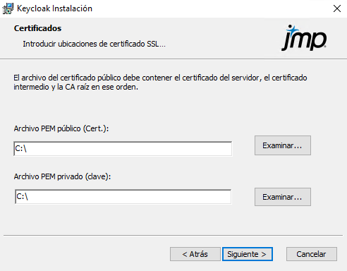Specify Keycloak Certificates