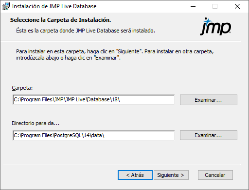 Specify Installation Folders