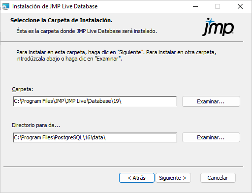 Specify Installation Folders Specify Installation Folders