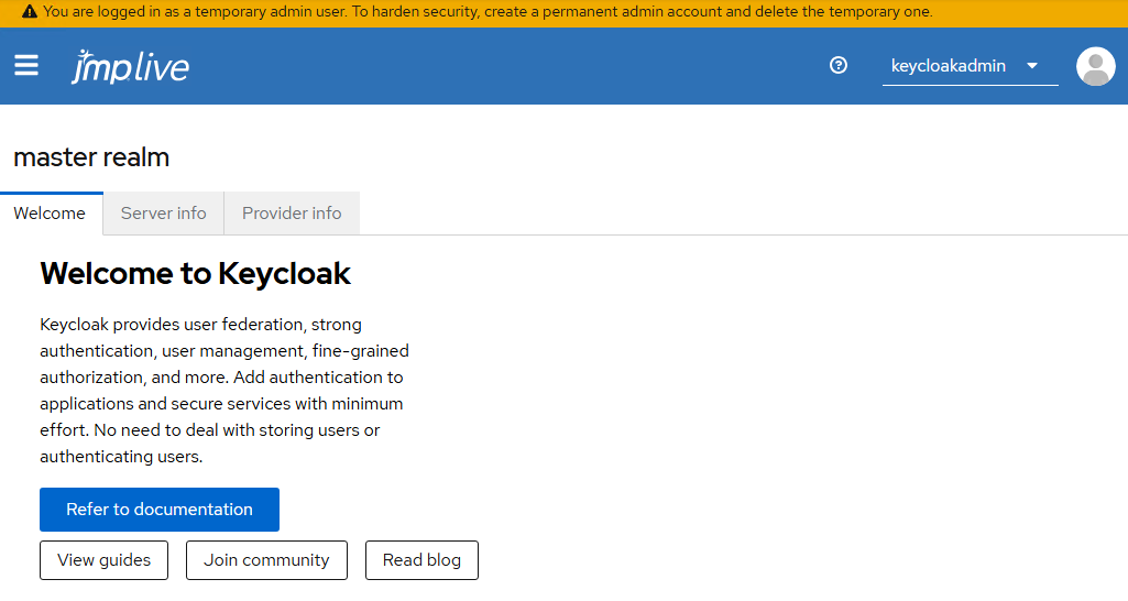 Keycloak Administration Console Keycloak Administration Console