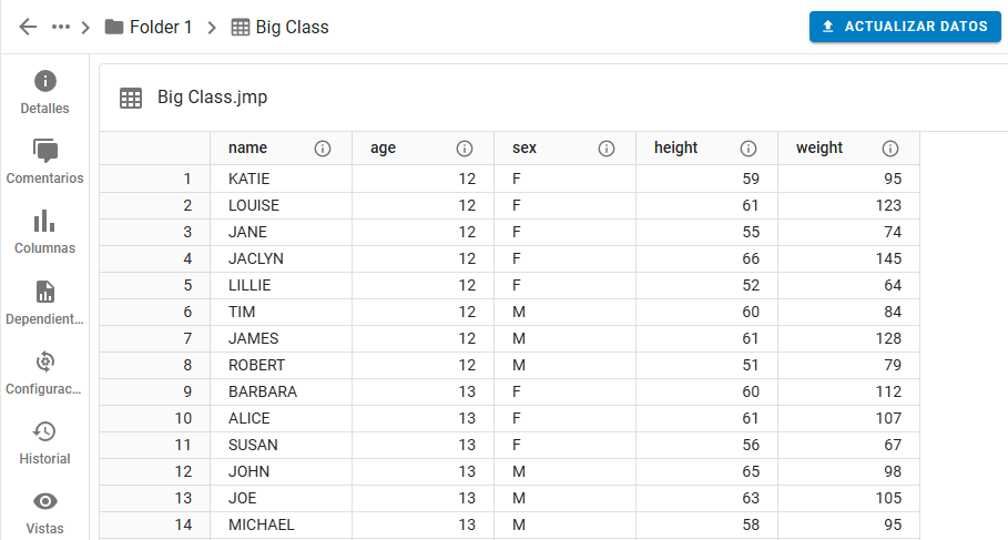 Example Data Table Example Data Table
