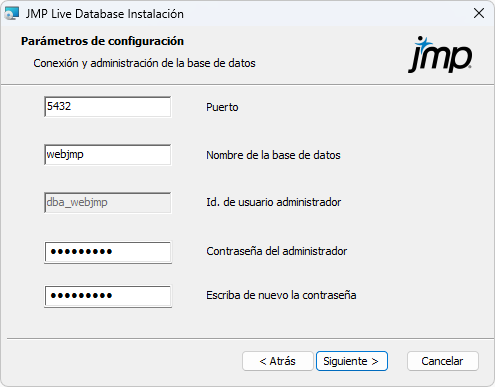 Specify Database Parameters Specify Database Parameters