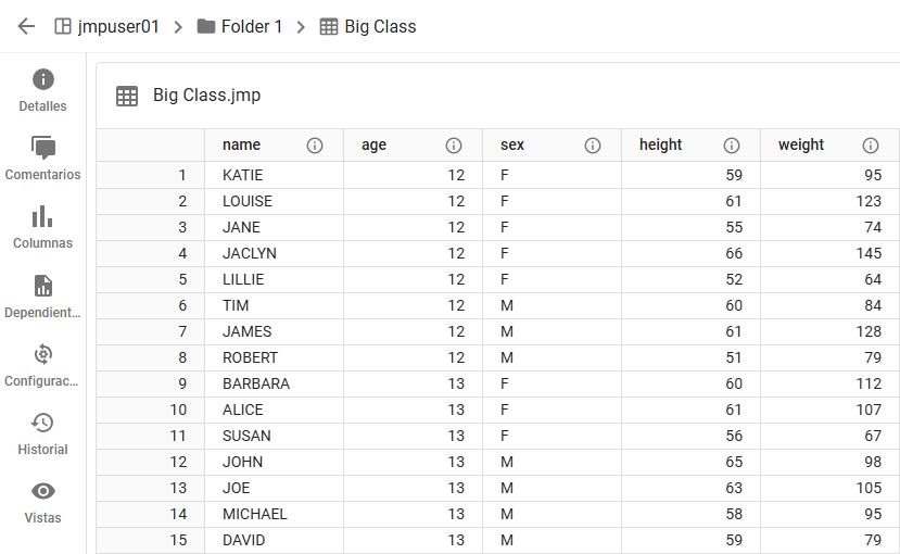 Example Data Table Example Data Table