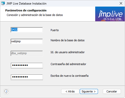 Specify Database Parameters Specify Database Parameters