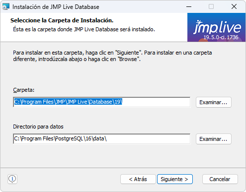 Specify Installation Folders Specify Installation Folders