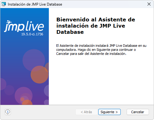 JMP Live Database Setup Wizard JMP Live Database Setup Wizard
