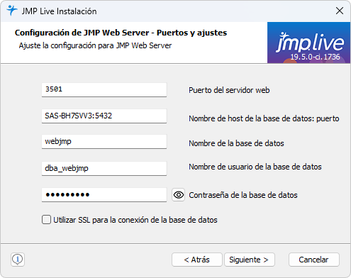 Specify Ports and Database Details Specify Ports and Database Details