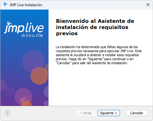 JMP Live Prerequisites Setup Wizard JMP Live Prerequisites Setup Wizard
