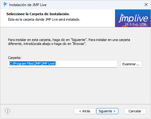 Specify Installation Folder Specify Installation Folder