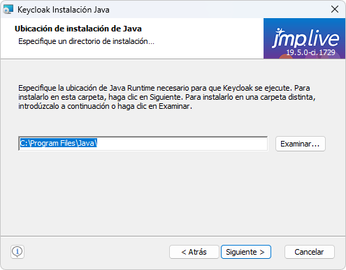 Specify the Java Install Location Specify the Java Install Location