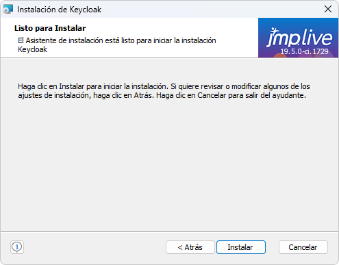 Ready to Install Keycloak Ready to Install Keycloak
