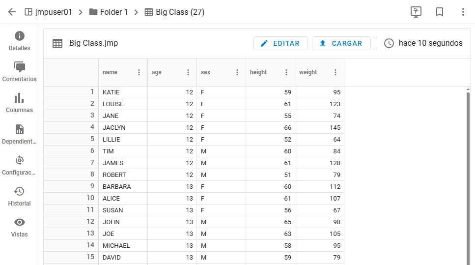 Example Data Table Example Data Table