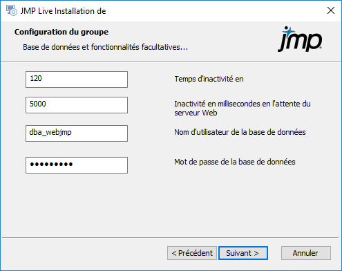 Configure JMP Settings