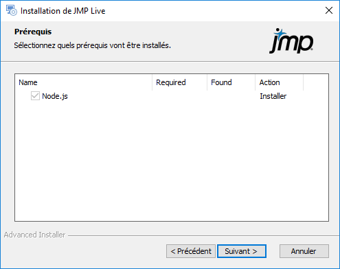 Select Prerequisites to Install