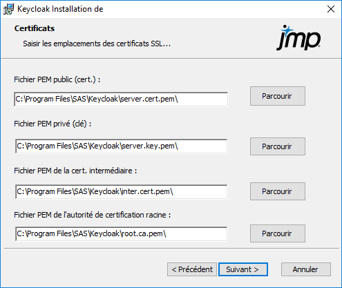 Specify Keycloak Certificates