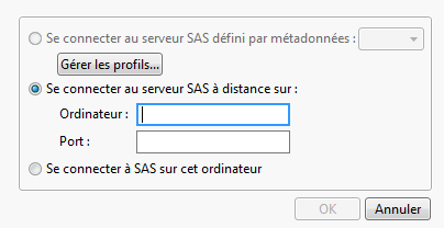 Se connecter au serveur SAS