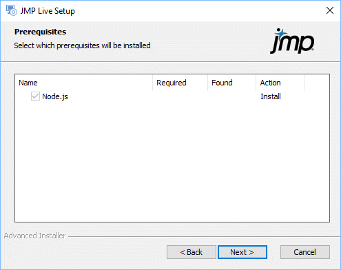 Select Prerequisites to Install