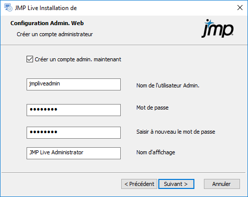 Créer un compte administrateur