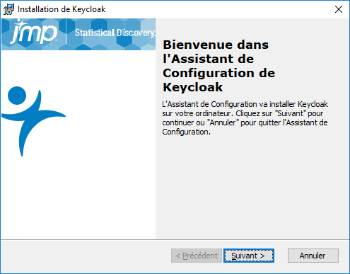 Fenêtre d'accueil Keycloak