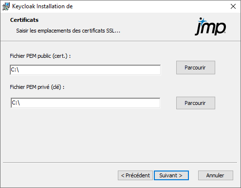 Specify Keycloak Certificates
