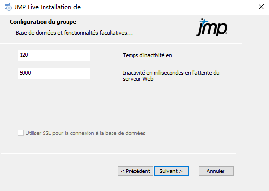 Configure JMP Settings