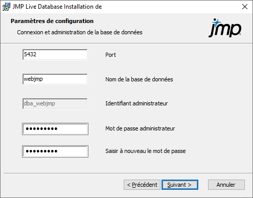 Specify Database Parameters