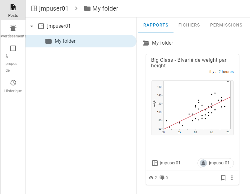 Report in a Space and Folder (Grid Format)