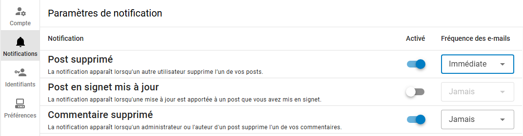 Notification Settings
