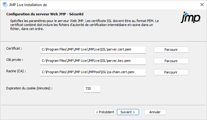 Specify SSL Certificates