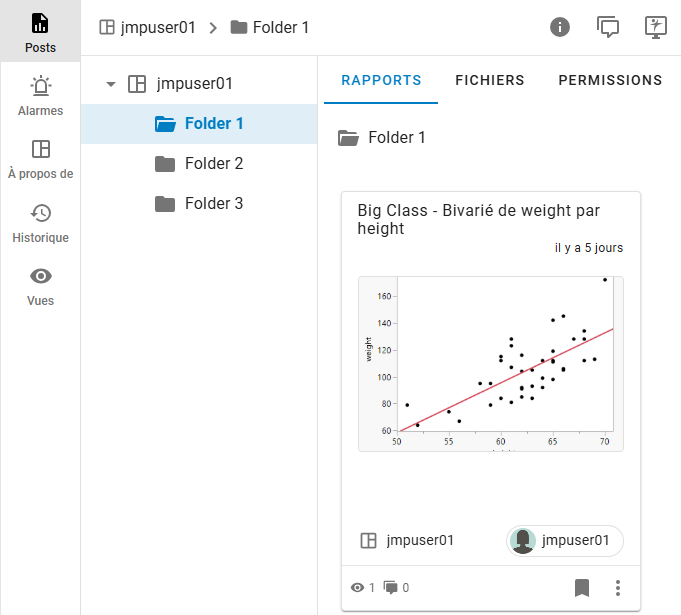 Report Summary in a Space and Folder (Grid Format)