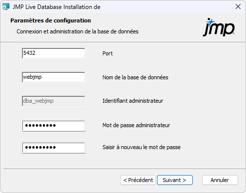 Specify Database Parameters Specify Database Parameters