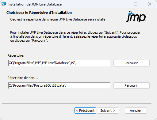 Specify Installation Folders Specify Installation Folders
