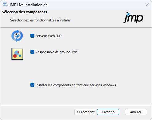 Component Selection Window Component Selection Window