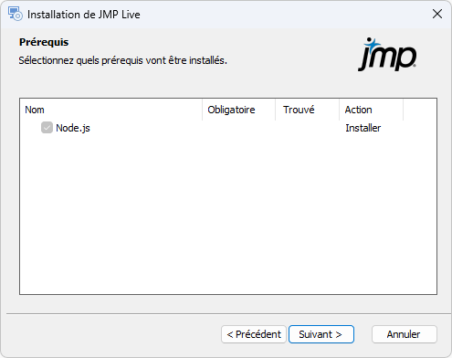 Prerequisite Node.js selected Prerequisite Node.js selected