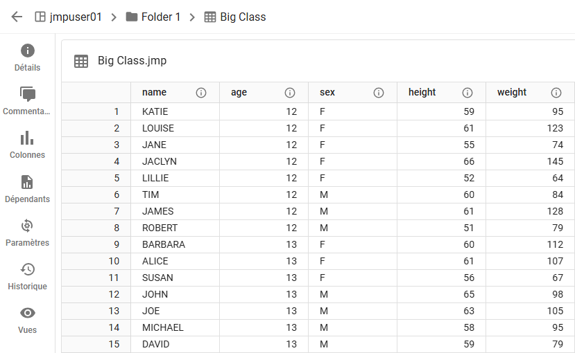 Example Data Table Example Data Table
